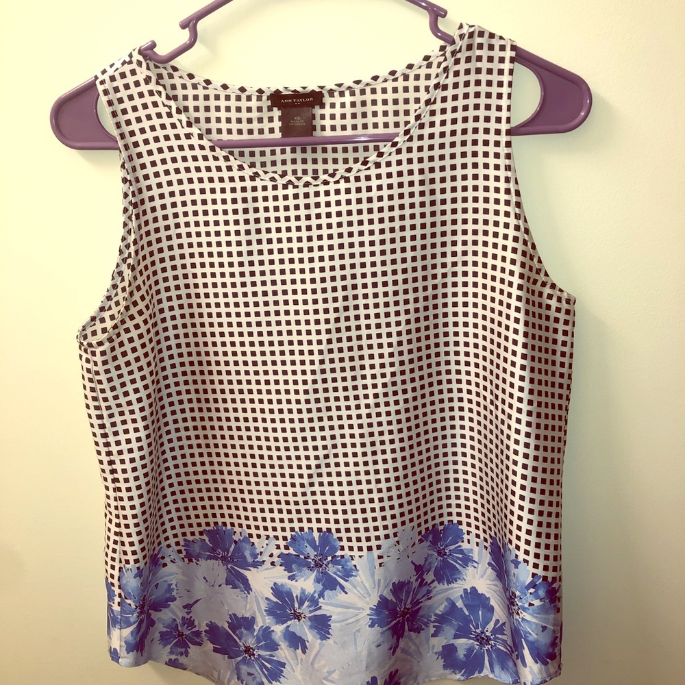 Ann Taylor Sleeveless Blouse Top
